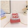 Pink Playful Pearl Handbag With Bow For Girls Perfect For Daily Outings Gifts And