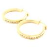 Les Trésors De Lily [G2059] - White Gold Plated 'Cristal Plénitude' Hoop Earrings