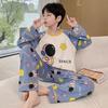 Drenge Bomuld Pyjamas Sæt Langærmet Tegneserie Print Løs Komfortabel Nattøj Børn Aldre 8 Efterår