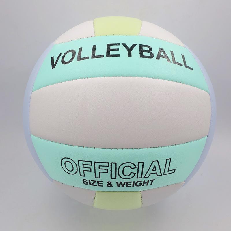 PVC Soft Volleyball - Size 5, Machine-Sewn for School Competition and Training