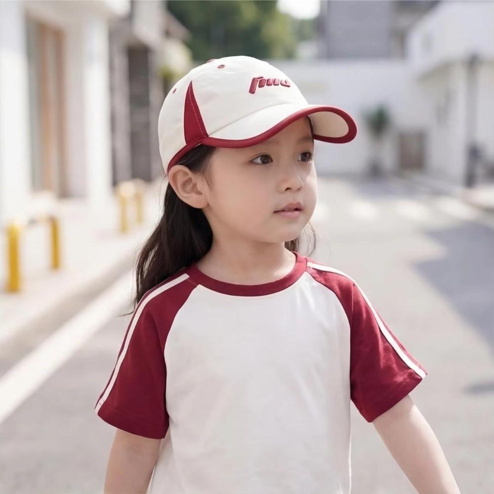 Thin Kids Sun Hats Letter Embroidery Outdoor Sunshade Caps Quick Dry Caps for Children Aged 2-8