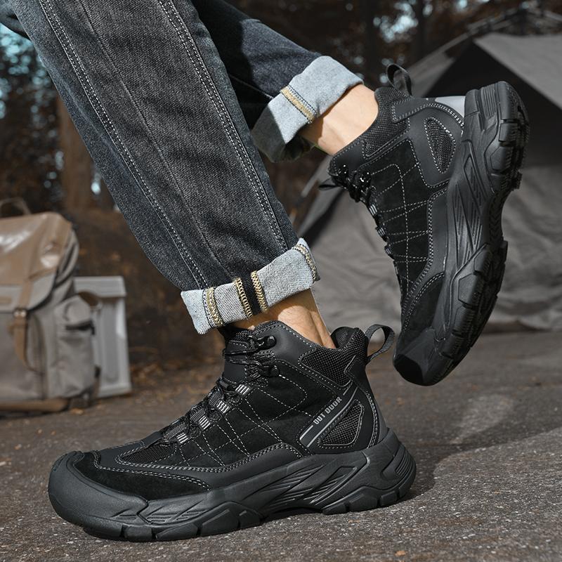 Comfortable Men's Sneakers Hiking Boots Casual Shoes Daily Walking Travel Shoes Fashionable Treking Footwear Lightweight Mesh Shoes