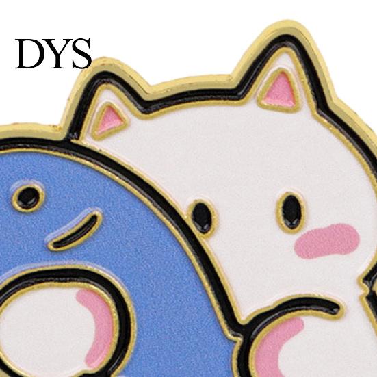 Zinc Alloy Clothing Accessory Holding Fish Cartoon Cat Brooch, Enamel Kitten Badge Pin, Pin Animal Accessories for Backpacks Hats Scarves Jackets