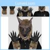Scary Wolf Mask With Fur Gloves Perfect For Halloween Costume Parties And Cosplay Events