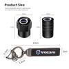 AAAZL1 Car Wheel Tire Valve Stems Cap Auto Badge Keychain Suede Keyring For Volvo XC90 V90 V60 XC60 V40 EC40 EX40 S80 S60 S90 C40 XC40