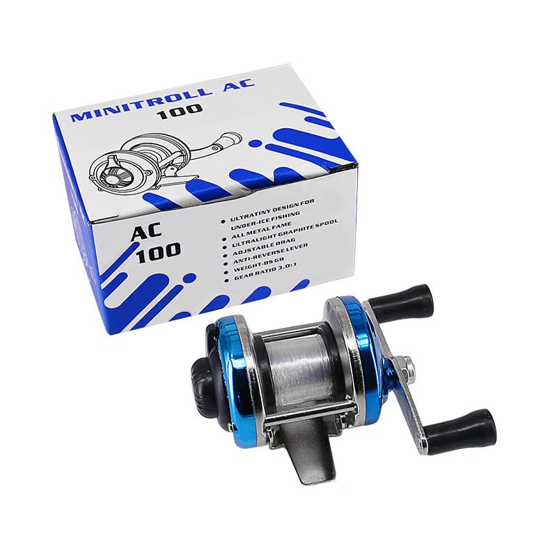 Dequ Mini Ice Fishing Drum Reel