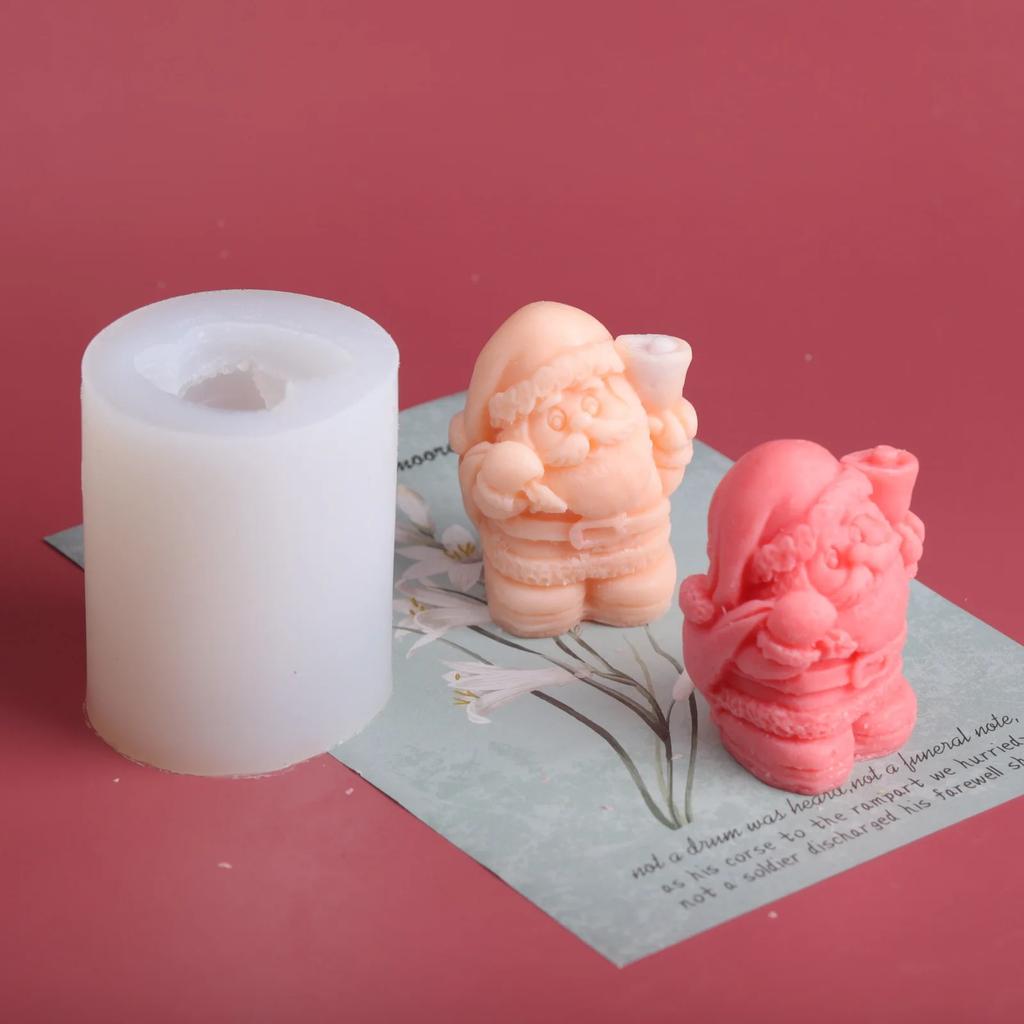 Santa Claus Silicone Mold DIY Aromatherapy Candle Mold for Christmas Home Decoration Handcrafted Soap Resin Crafts