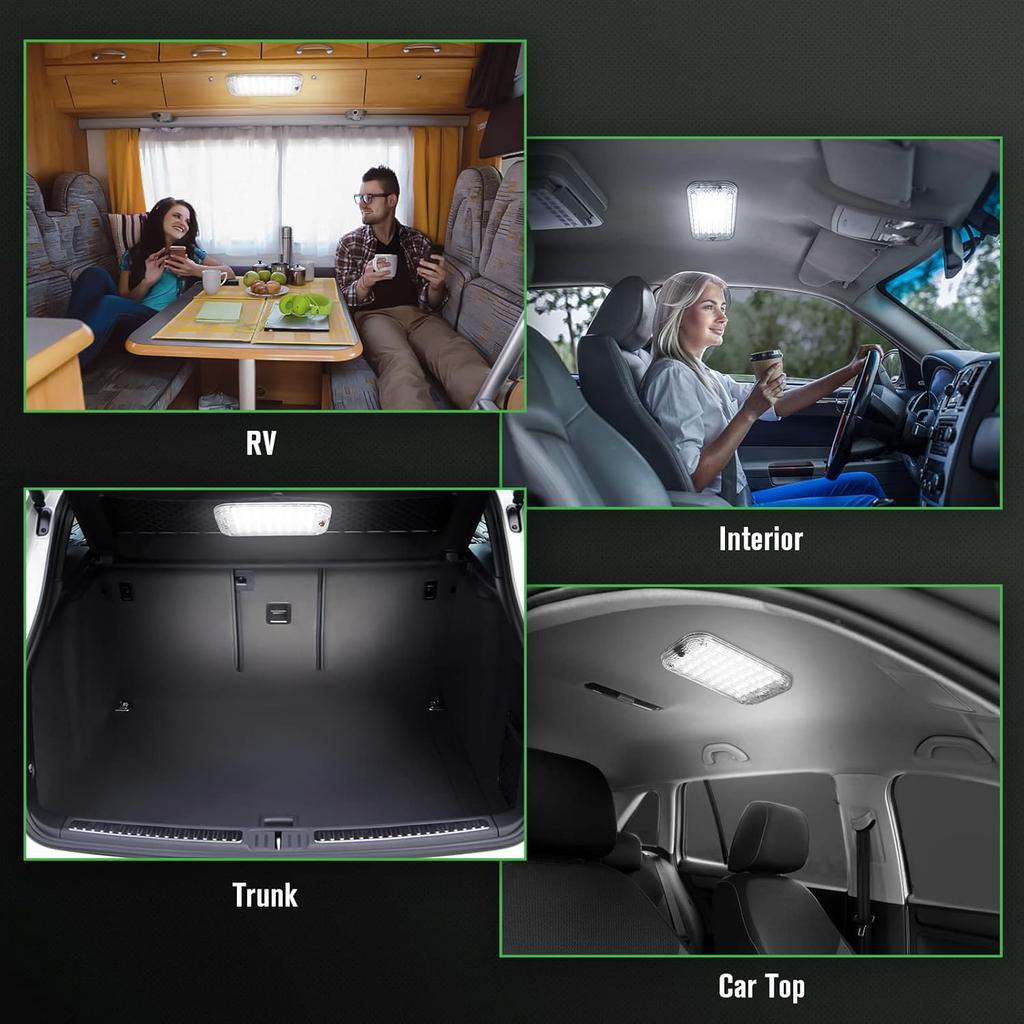 LED Dome Light, RV Interior Lighting 12V-85V 800 Lumens Super Bright RV LED Ceiling Dome Light With ON/Off Switch RV Lights Interior For