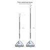 Triangle Glass Wiper Telescopic Rod Windows Cleaning Brush Window Cleaner Professional Household Window Cleaning Tool