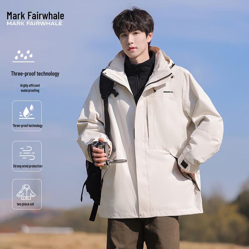 Mark Fairwhale Men's 3-in-1 Detachable Outdoor Jacket