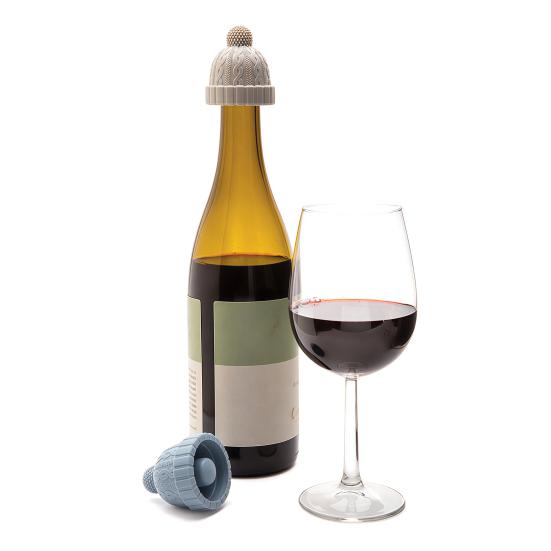 Silikon vinflaskpropp vakuumtätning återanvändbar hatt vinpropp för färskhetsbevarande kreativ dekorativ dryckeslock