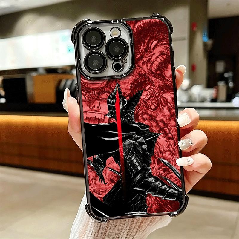 G-Guts B-Berserks Anime Soft Phone Case For iPhone 15 16 17 Air 14 Pro Max 16E Plus 13 12 Mini Plating Anti-Fall Fundas
