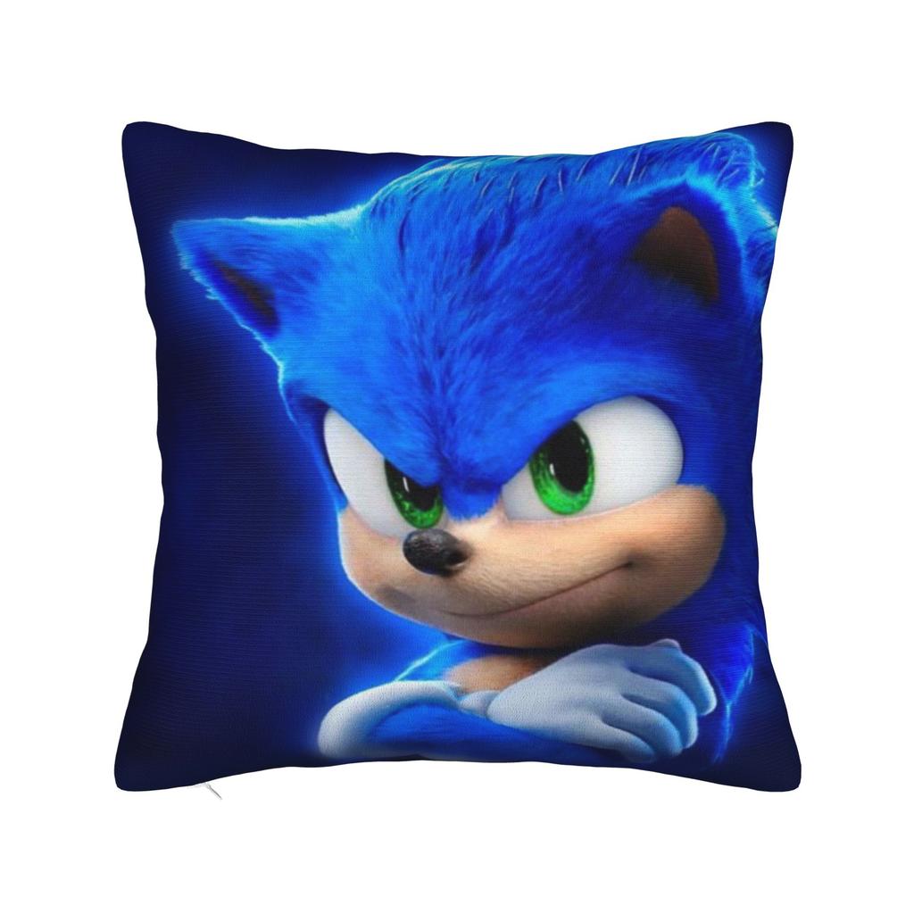 Decorative Pillow Covers Cartoon S-Sonic Merch Home  Pillow Case Cover Zippered Multiple Sizes