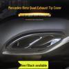Compatible Exhaust Tailpipe Cover for Mercedes A, C, E-Class, GLC - Four-Outlet Decorative Modification.