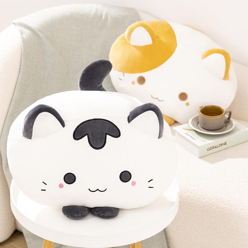 Soft Cat Pillow, Cute Cartoon Cat Design, Plush Sofa Cushion For Home, Bed, And Play