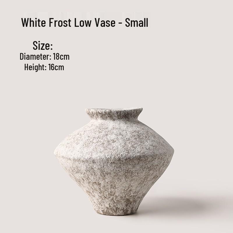 Retro Chinese Wabi-Sabi Ceramic Vase: High-End Decorative Pottery for Elegant Flower Arrangements In Living Rooms