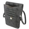 Guess Smartphone Schulter Handy mit schlankem Design Tasche, Tasche, Beutel, Brieftasche, Leichtgewicht, Kordel, (Schwarz)