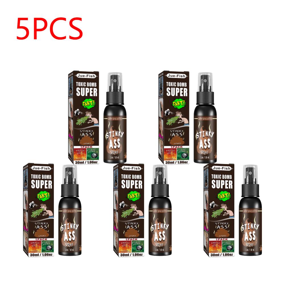 1-5pcs 30ML Liquid Fart Spray Can Stink Bomb Ass-Smelly Stinky Gas Crap Gag Prank Novelties Toy Joke Halloween Party Supplies