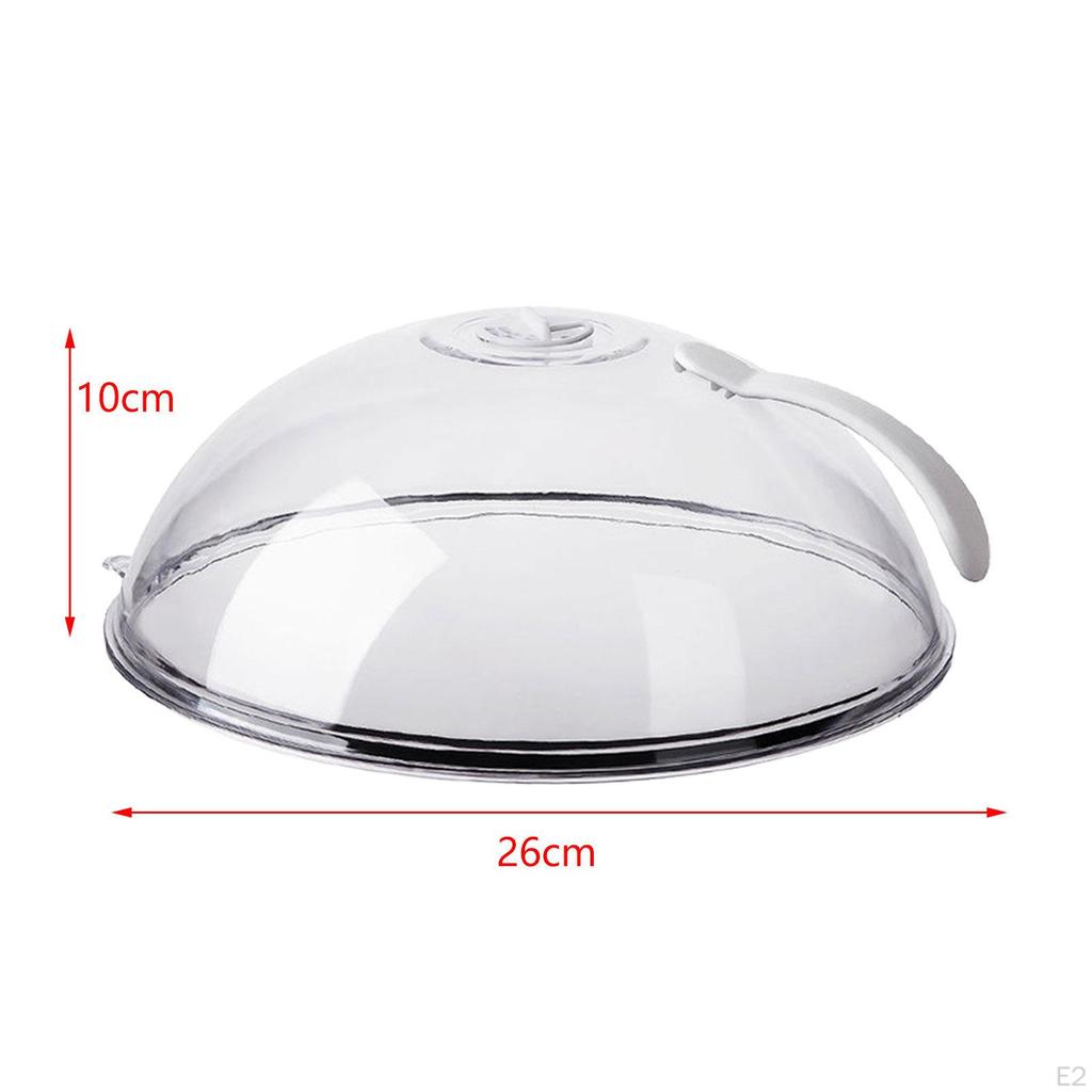 Mikrowellen-Spritzschutz, Lebensmitteldeckel, transparent, wiederverwendbar, Mehrzweck, mit Dampföffnungen, Teller für Partys