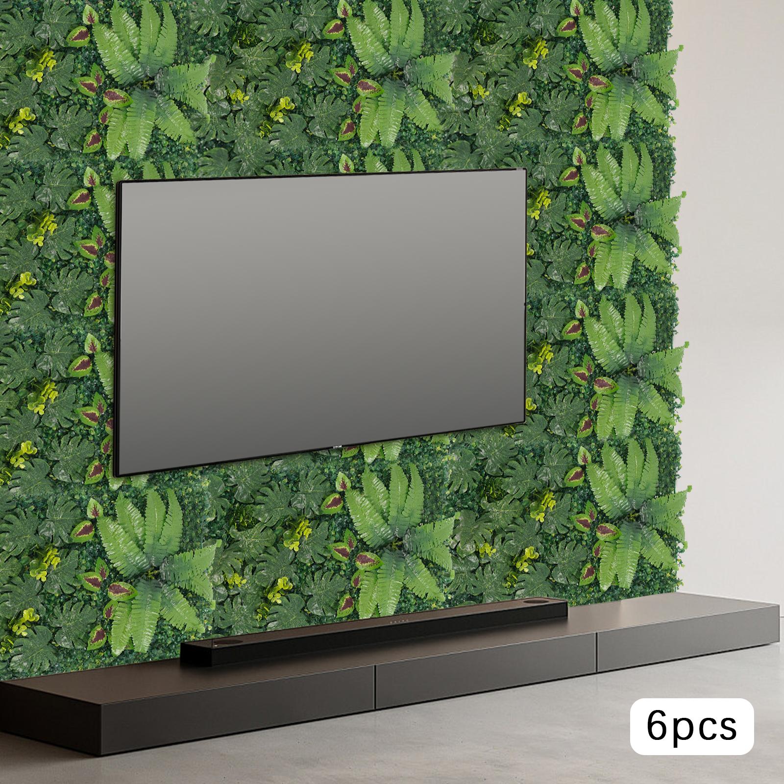 

6PCS Artificial Greenery Wall Panels, Fake Ivy Leaf Decor, Green Vine Backdrop for Indoor Outdoor Decor, Home Garden Wall Deco світло-зелений колір