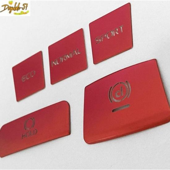 5pcs Red Gear P Gear Brake Hold Frame Cover Trim Fits For Toyota Camry 2018-