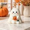Reading Ghost Decoration Halloween Resin Figurine Creepy Witch Hat Statue Decor Pumpkin Ornament for Holiday Party