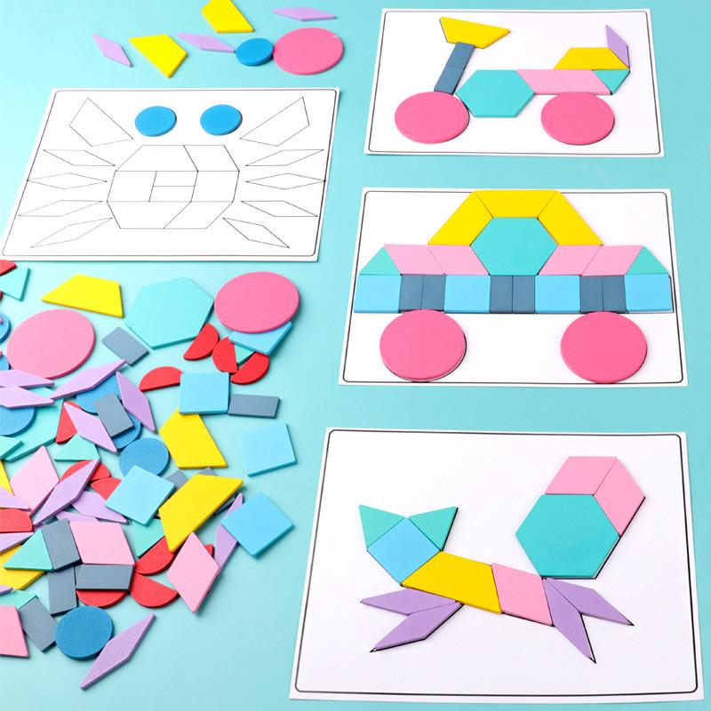 Wooden Creative Color Shape Recognition Puzzle Toy For Toddlers Education Early