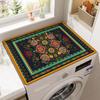 Retro Washing Machine Covers Kitchen Absorbent Coffee Machine Refrigerator Cover Pad Drain Pad Microwave Oven Insulation Pad