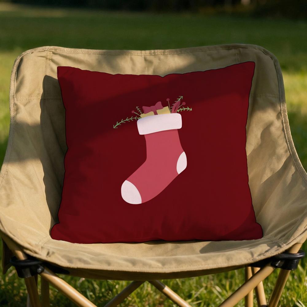 Christmas Red Santa Snowman Cushion Cover Soft Reversible Durable Pillow Cover MultiScene Use for Home Car Daily Comfort