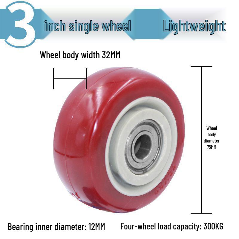 

Сверхпрочные колеса для тележки: 3-5 дюймовые полиуретановые поворотные колеса с тормозами