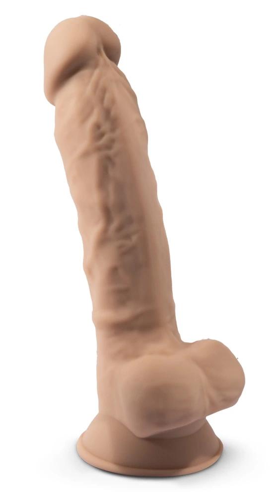Silexd - Realistic Dildo with Veins, Glans and Testicles, Flesh Color, 18.8cm