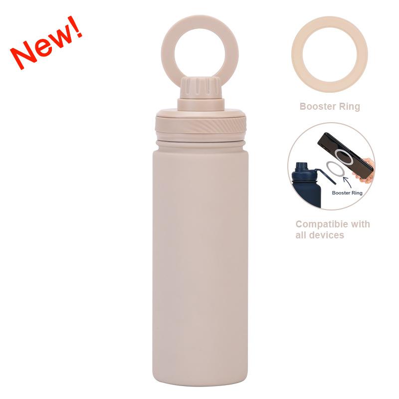 Sportwasserflasche aus Edelstahl, Weithals, tragbar, magnetischer Wasserbecher, Outdoor-Sport-Thermosbecher