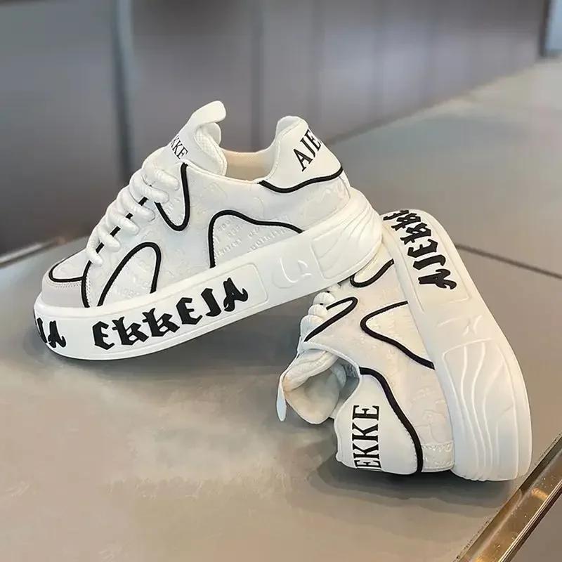 

Новые классические мужские кроссовки на высокой толстой подошве, модная повседневная обувь с дышащей сеткой и легкие спортивные кроссовки для бега 44 белый