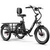Electric Bicycle Onesport OT30 Pro 20" 500W Motor Foldable Electric Cargo Bike Shimano 7 Speed Dual Disc Brake 48V 18AH Max Load 180Kg