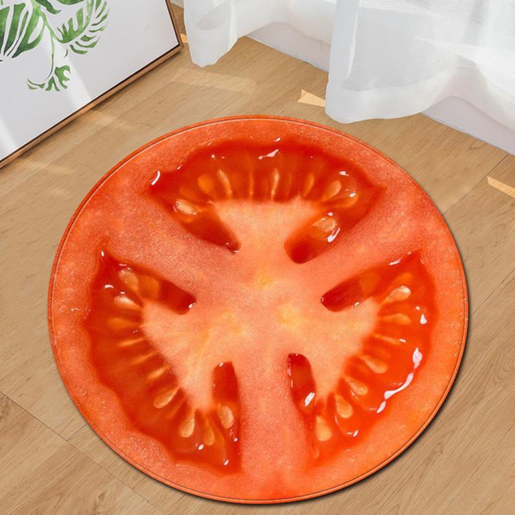 Round Carpet Fruit Orange Lemon Living Room Rug Bedroom Kitchen Entrance Doormat Yoga Mat Chair Cushion Home Decor Carpet