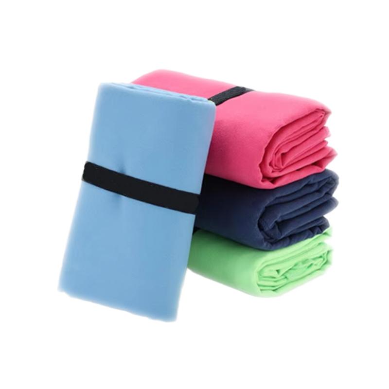 Custom Personalized Solid Color Woven Microfiber Suede Fabric Quick-Dry Sports Towel with Logo Beach Towel