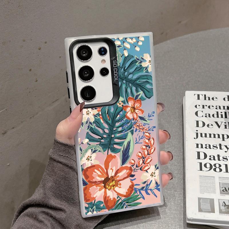 

Чехол для телефона с защитой от падений и цветочным узором для Samsung S24 S23 A55 A35 Xiaomi Redmi 13C Poco C65 iPhone 15 Huawei Honor, противоударный защитный бампер Samsung A54 5G