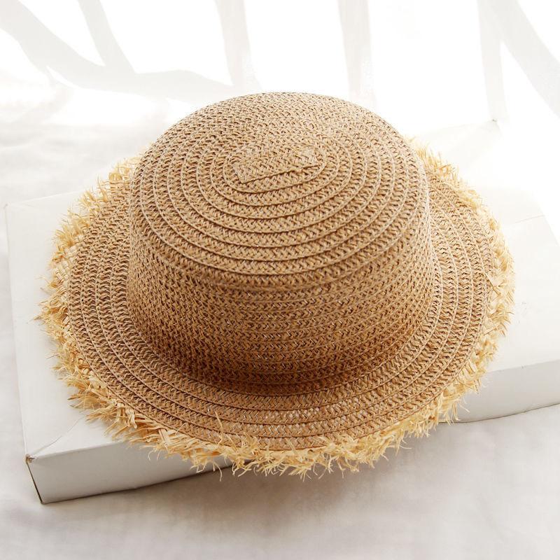 Sun Hat Women's Summer Hat Sun Protection Straw Hat Woven Korean Version Vacation Seaside Outdoor Beach Hat Fried Street Sun Hat