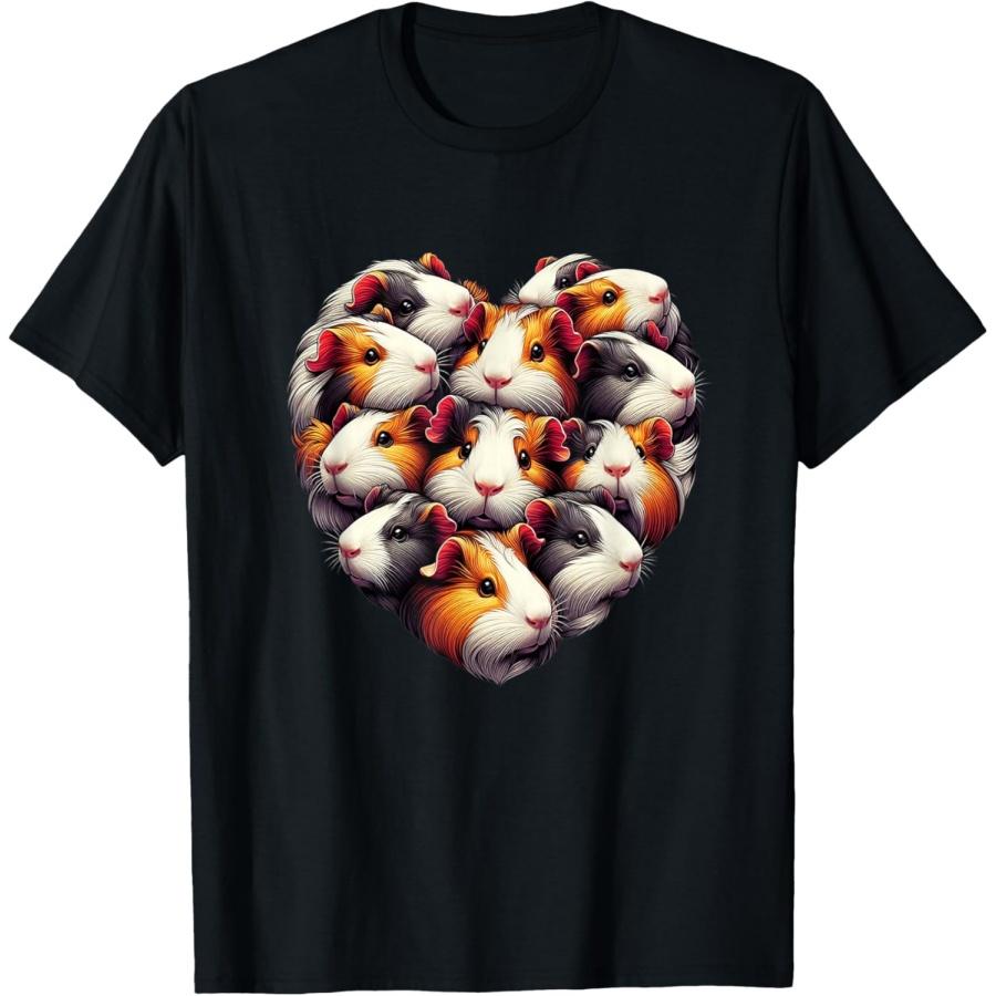 

Guinea pigs Love Heart of Kids women Teen Girls T-Shirt XXXXXL чёрный