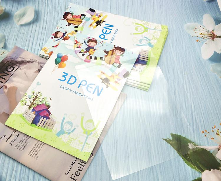 3D-Druckstift Starter-Set: Fotoalbum, dreidimensionales Papier, Graffiti-Stift und Kinderkopierpapier.