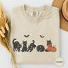 Five Black Cats Doing Different Things Shirt, Funny Cat Halloween Tee, Black Cat Lover Gift, Cat Row Tee, Spooky Season Tee, Fall Tee