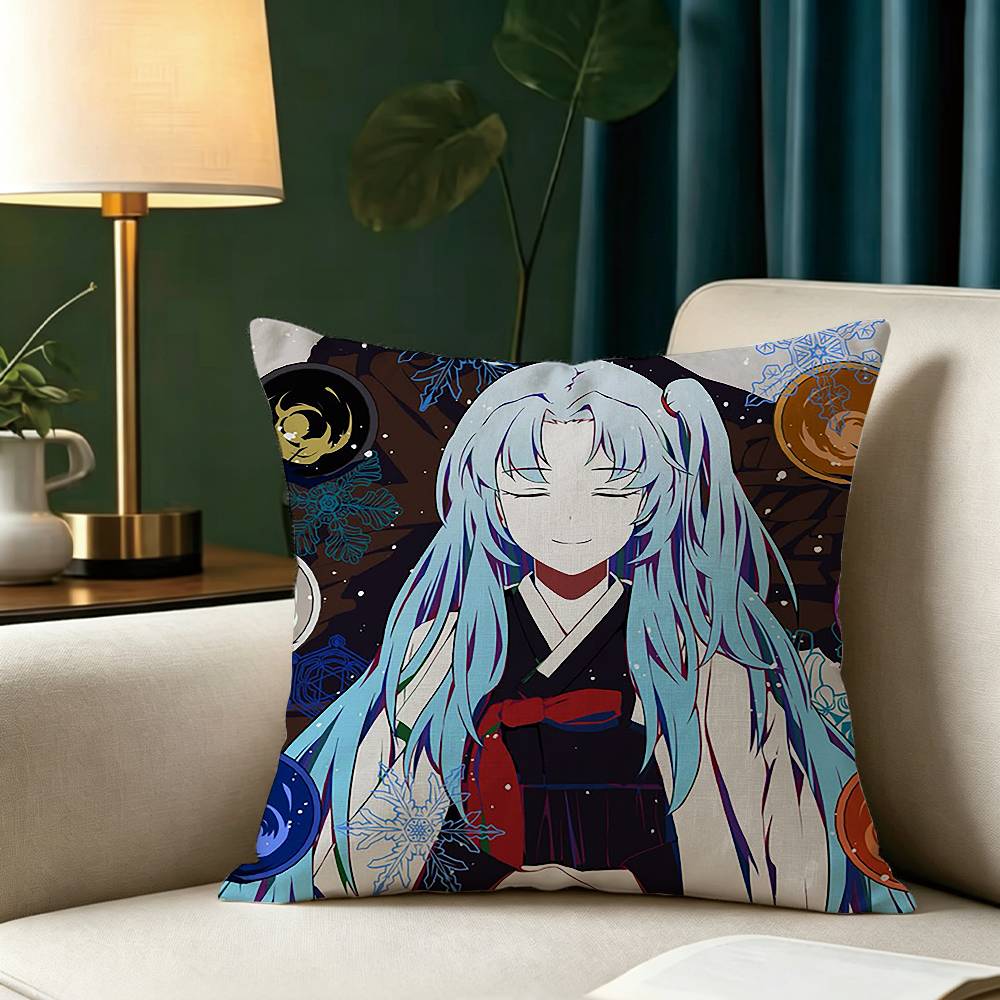 L-Library Of Ruina A-Angela GIFT Pillow Case Square Double-Sided Sofa Cushion Cover Bedroom Bedside Pillow