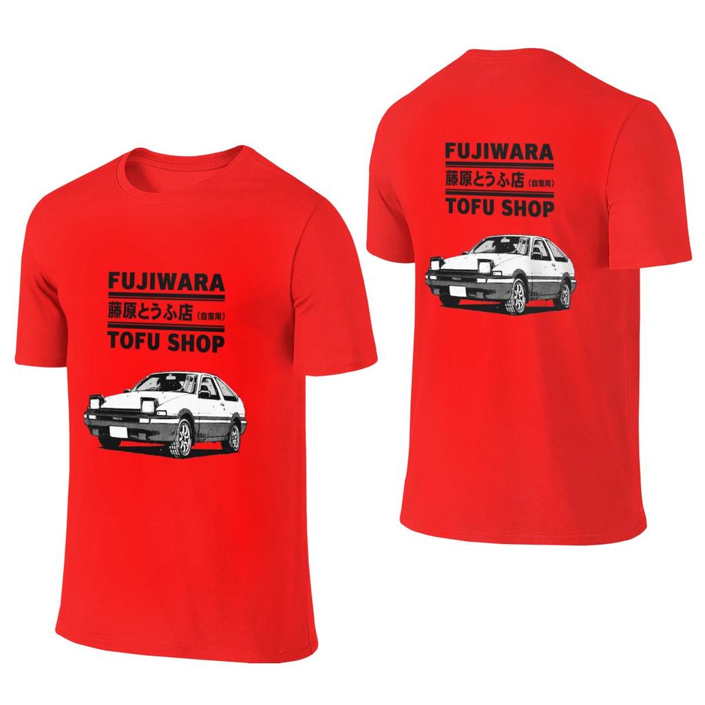 Initial D Fujiwara Tofu Shop Ae86 Unisexga Couple Style Reversible Tshirt Korean Style Casual Antistatic Basic Tee