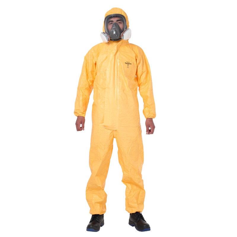 DuPont Tychem Level C Chemical Protective Suit - Acid, Alkali, Pesticide, Paint, and Toxic Dust Shield.