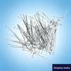 9-Shaped Earring Pins in Steel Color - 304 Stainless Steel DIY Jewelry Accessories