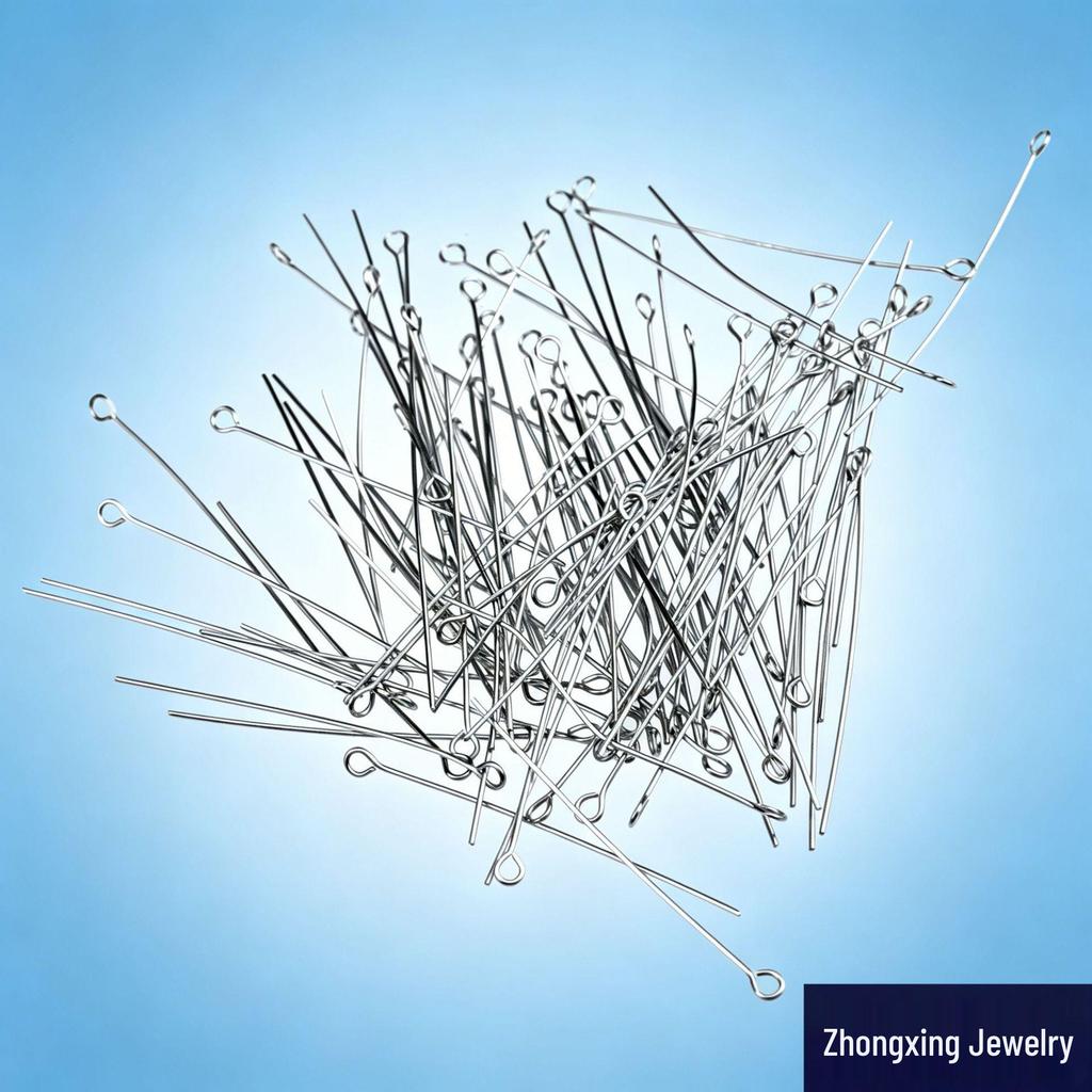 9-Shaped Earring Pins in Steel Color - 304 Stainless Steel DIY Jewelry Accessories
