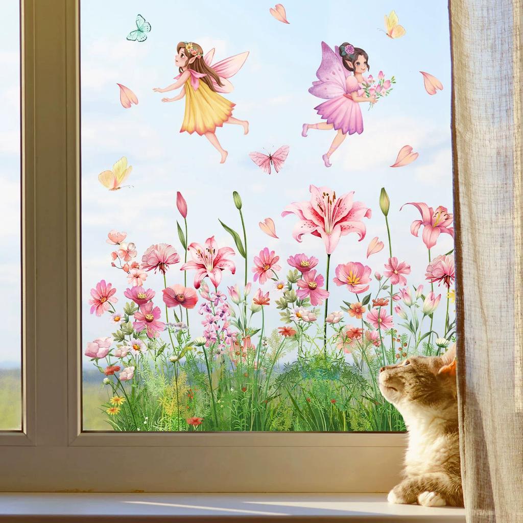 Cartoon Cute Snowman Snowflake Window Sticker Electrostatic Double-sided Printing Visual Window Sticker