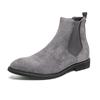 Men's Large Size High Top Men's Boots Business Casual Fashion Chelsea Boots Suede Vintage British Youth Leather Shoes