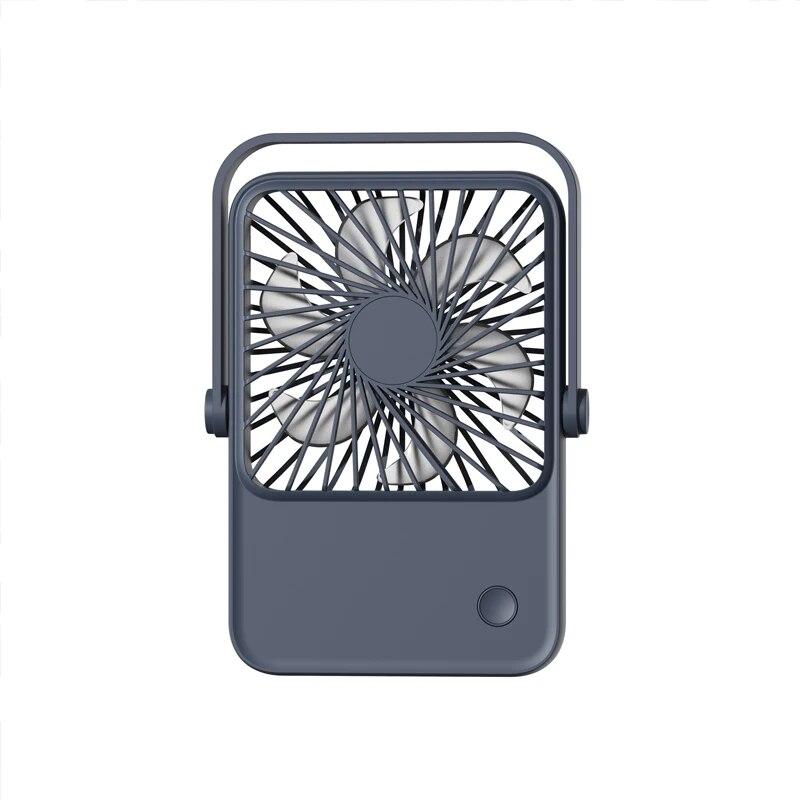 

GGbingo Маленький настольный вентилятор USB Перезаряжаемый 3 скорости 180° регулируемый 30 дБ Низкий уровень шума Мини-вентилятор настольный для дома офиса синий