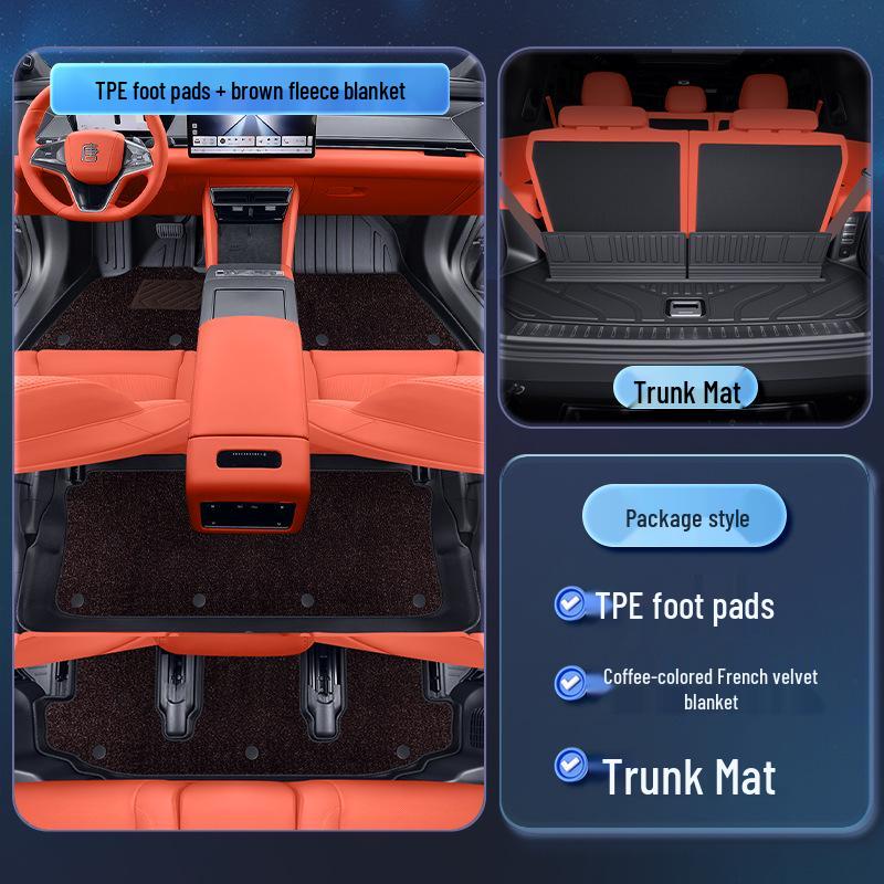 BYD Tang L 2025 Floor Mats TPE Interior Accessories